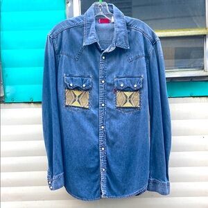 One of a kinda hand embellished Levi’s Shirt